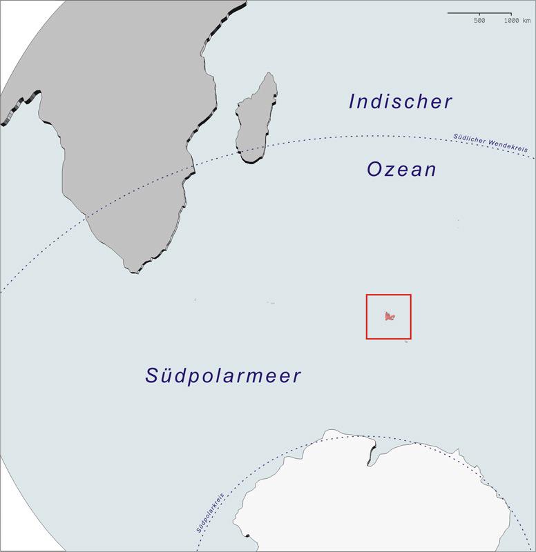 Die Inselgruppe der Kerguelen sind nach ihrem Entdecker, dem französischen Admiral de Kerguelen de Trémarec. Sie gehören zu den ältesten Inselgruppen der Welt mit rund 40 Millionen Jahren.